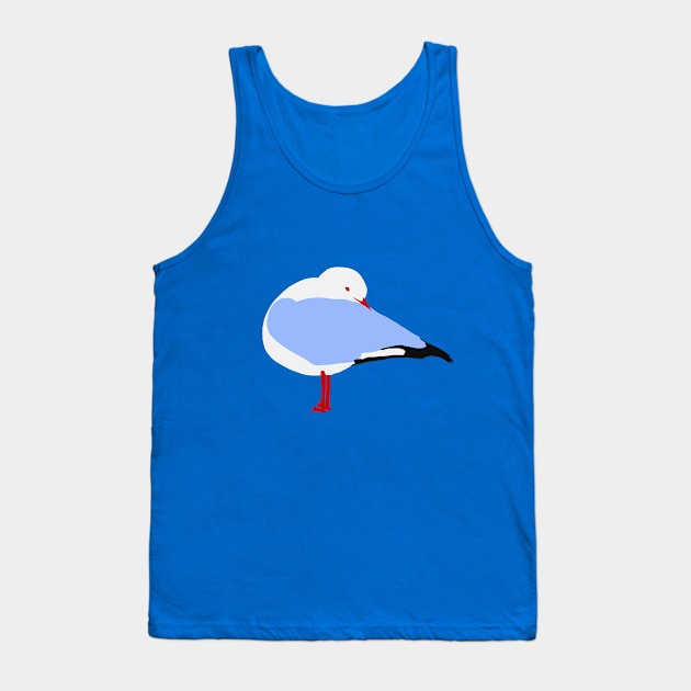 Preening Seagull Tank Top by Eirenic